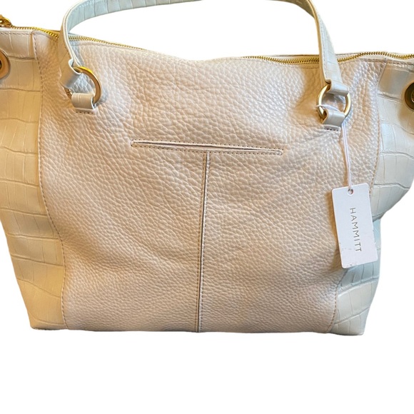 NWT HAMMITT LARGE DANIEL WHITE CROCODILE CROSSBODY SHOULDER TOTE BAG - Picture 3 of 3